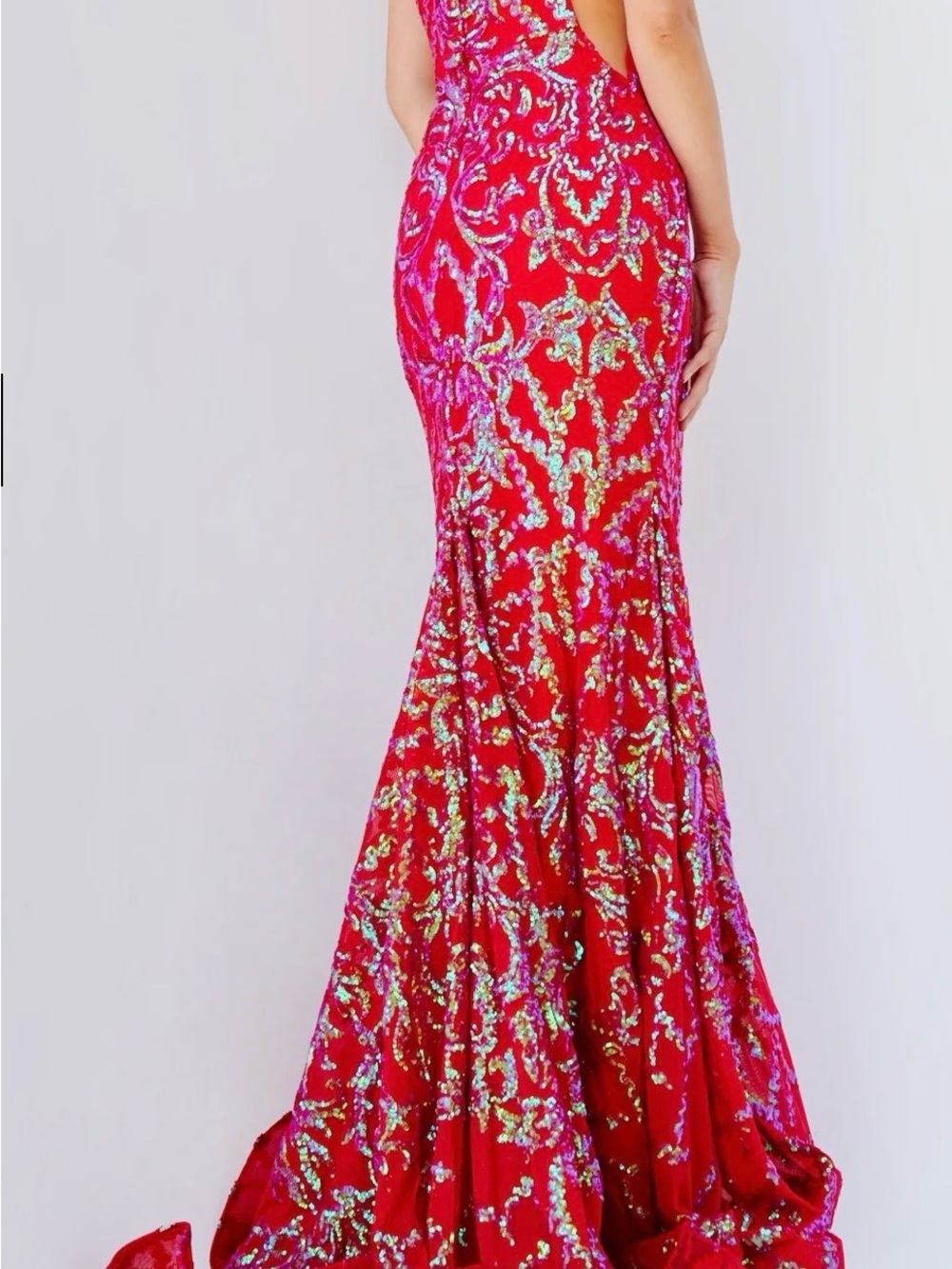 Red Giovanni 22845 Sequin Mermaid dress- Elegant Evening Wear